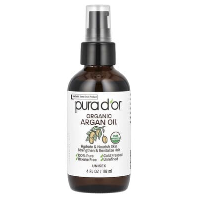 Organic Argan Oil, 4 fl oz (118 ml)