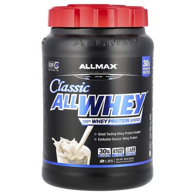 CLASSIC ALLWHEY®, 100% источник сывороточного протеина, Vanilla, 2 lbs (907 g)