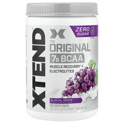 XTEND 7G BCAA, Glacial Grape, 13.8 oz (390 g)