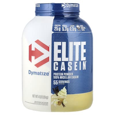 Казеин Elite Casein®, ваниль, 4 lb (1.8 kg)