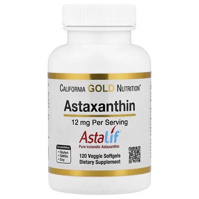 Астаксантин, Astalif® Pure Icelandic, 12 mg, 120 вегетарианских мягких капсул