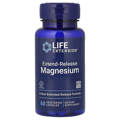 Life Extension Magnesium пролонгированного действия 60 вегетарианских капсул (250 mg per Capsule)