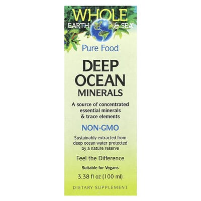 Whole Earth & Sea®, глубоководные минералы, 3.38 fl oz (100 ml)