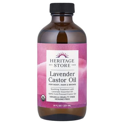 Heritage Store Масло касторовое с лавандой, 237 ml