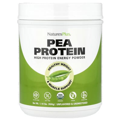 NaturesPlus Гороховый протеин, без вкуса, 1.1 lbs (500 g)