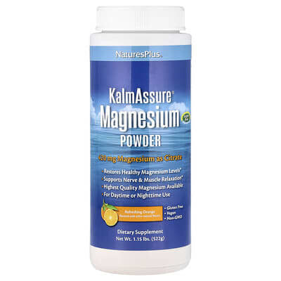 KalmAssure®, порошок магния, Refreshing Orange, 1.15 lbs (522 g)