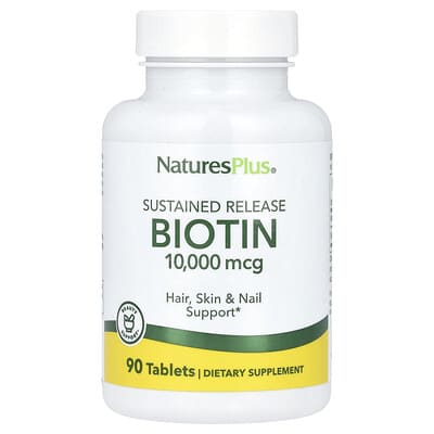 Sustained Release Biotin, 10,000 mcg, 90 Tablets