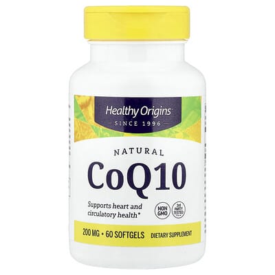 Натуральный CoQ10 Healthy Origins, 200 mg, 60 мягких капсул