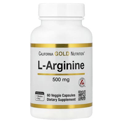 L-Arginine, 500 mg, 60 вегетарианских капсул