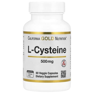 L-Cysteine, AjiPure®, 500 mg, 60 Veggie Capsules