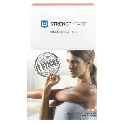Kinesiology Tape, Beige, 20 pre-cut полосок