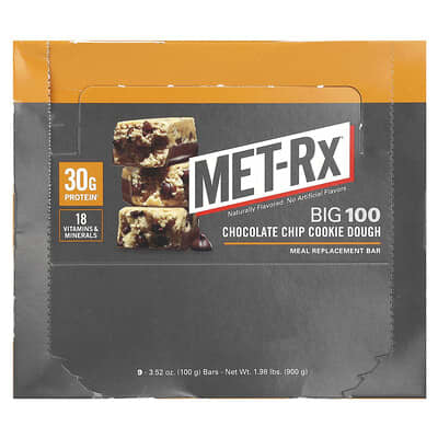 MET-Rx протеиновый батончик Big 100 шоколадный печенье 9 шт 100 g