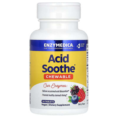 Acid Soothe жевательные таблетки, ягоды, 30 шт