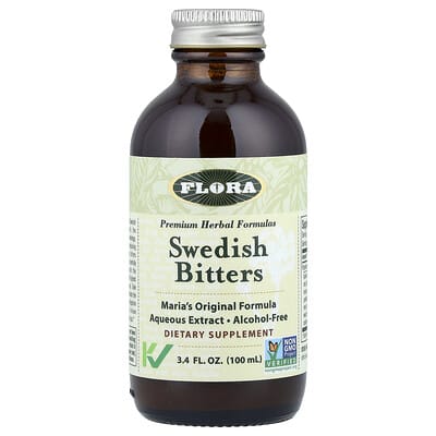 Шведские горькие травы, без спирта, 3.4 fl oz (100 ml)