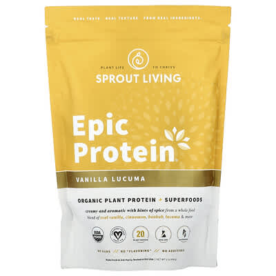 Epic Protein®, Plant + Superfoods, Vanilla Lucuma, 1 lb (454 g)