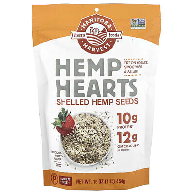 Hemp Hearts, Shelled Hemp Seeds, 16 oz (454 g)
