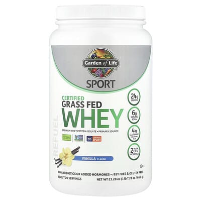 Sport, сер whey protein, ваниль, 1 lb 7.28 oz (660 g)