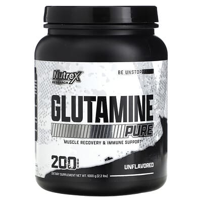 Чистый глютамин Nutrex Research Glutamine Pure, Unflavored, 2.2 lbs (1,000 g)