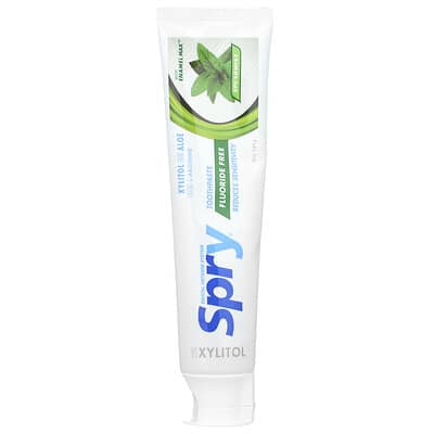 Natural Spry®, Fluoride Free Toothpaste, Spearmint, 5 oz (141 g)