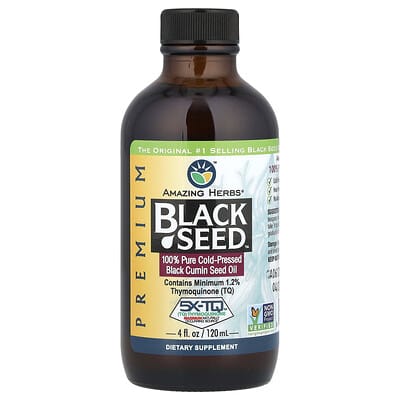 Premium Black Seed™, 100% Pure Cold-Pressed Black Cumin Seed Oil, 4 fl oz (120 ml)
