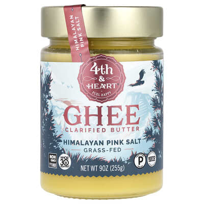Ghee Clarified Butter, Grass-Fed, Himalayan Pink Salt, 9 oz (225 g)