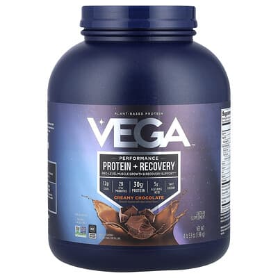 Plant-Based Protein, Performance Protein + Recovery,  Creamy Chocolate, 4 lb 5.9 oz (1.98 kg)