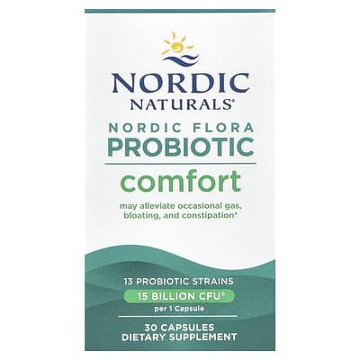 Nordic Flora Probiotic, Comfort, 15 Billion CFU, 30 капсул