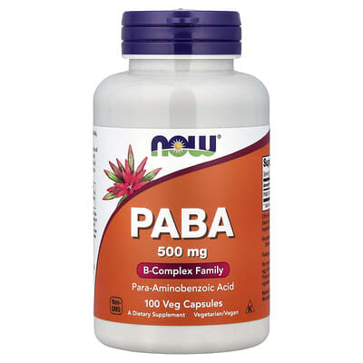 PABA, 500 mg, 100 вегетарианских капсул