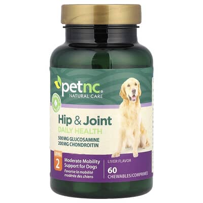 Поддержка суставов и тазобедренной кости petnc NATURAL CARE Hip & Joint Daily Health, Level 2, для собак, печень, 60 жевательных таблеток