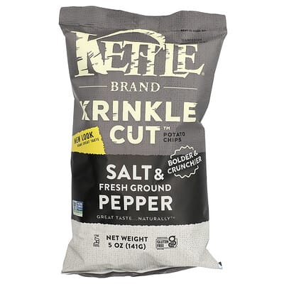 Krinkle Cut™ Potato Chips, Salt & Fresh Ground Pepper, 5 oz (141 g)