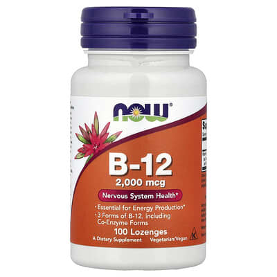 B-12, 2,000 mcg, 100 пастилок
