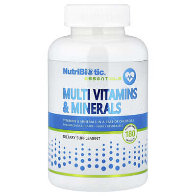 Мультивитамины и минералы NutriBiotic Essentials 180 капсул