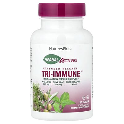 Травяные активные вещества, пролонгированное действие Tri-Immune™, 60 таблеток