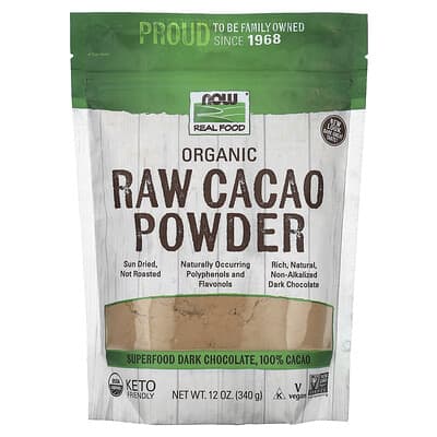 Натуральный органический порошок какао, 12 oz (340 g)