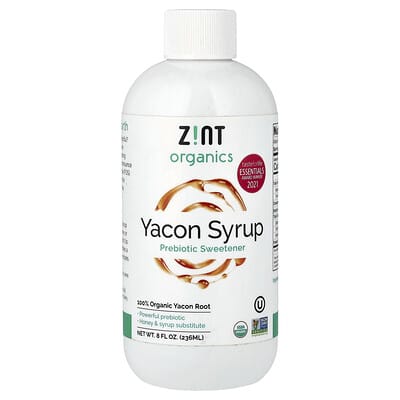 Organics, Yacon Syrup, Prebiotic Sweetener, 8 fl oz (236 ml)