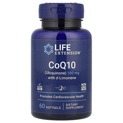 CoQ10 (Ubiquinone) с d-Limonene, 100 mg, 60 мягких капсул