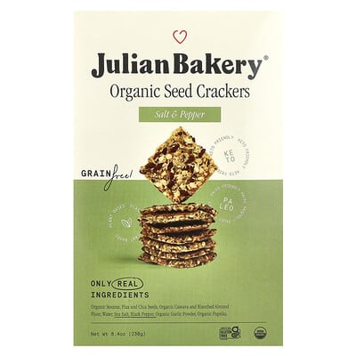 Organic Seed Crackers, Salt & Pepper, 8.4 oz (238 g)
