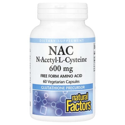NAC, N-Acetyl-L-Cysteine, 600 mg, 60 Vegetarian Capsules