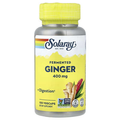 Ферментированный имбирь Solaray, 400 mg, 100 капсул