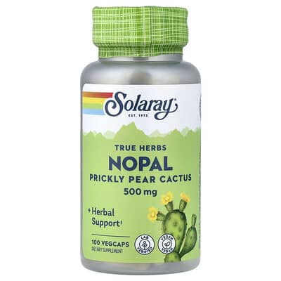 Solaray экстракт кактуса опунция Nopal, 500 mg, 100 VegCaps
