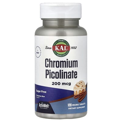 Chromium Picolinate, Cinnamon Bun, 200 mcg, 120 Micro Tablets
