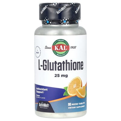 L-Glutathione, апельсин, 25 mg, 90 микротаблеток