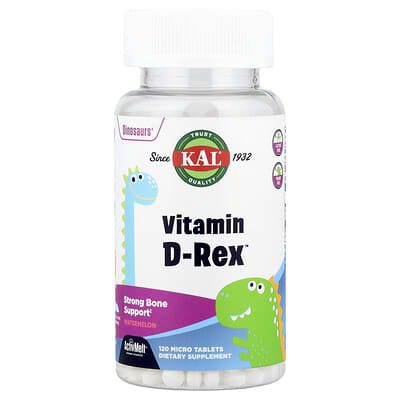 Dinosaurs®, Vitamin D-Rex™, Watermelon, 15 mcg (600 IU), 120 Micro Tablets