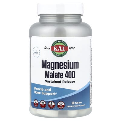 Magnesium Malate 400, 90 Tablets (200 mg per Tablet)