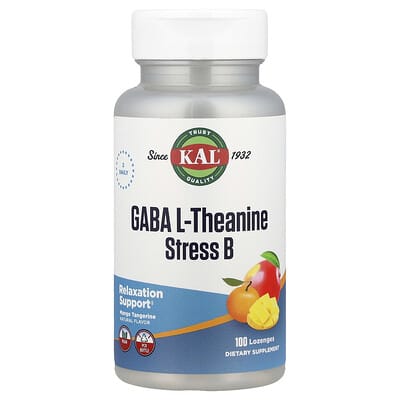 GABA L-Theanine Stress B, Mango Tangerine, 100 пастилок