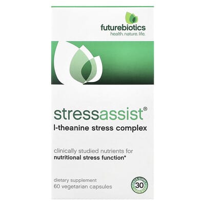 Futurebiotics Stressassist®, комплекс с L-Theanine, 60 вегетарианских капсул