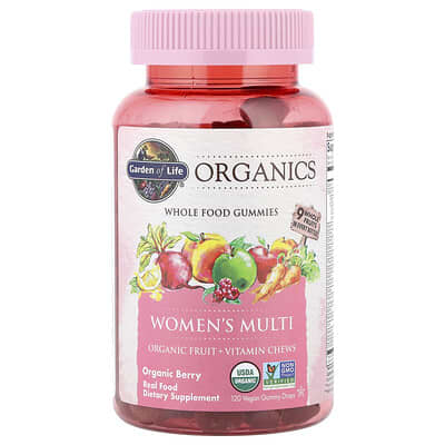 Органические витаминные мармеладки для женщин, Organic Berry, 120 веганских жевательных капсул