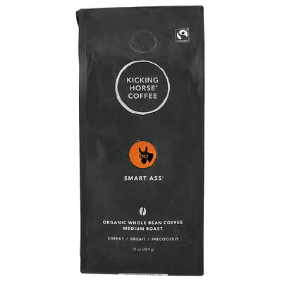 Smart Ass®, Organic Coffee, Whole Bean, Medium Roast, 10 oz (284 g)
