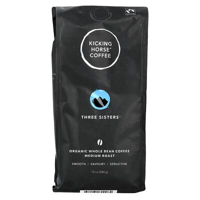 Кофе в зернах Kicking Horse Three Sisters® Organic Medium Roast, 10 oz (284 g)