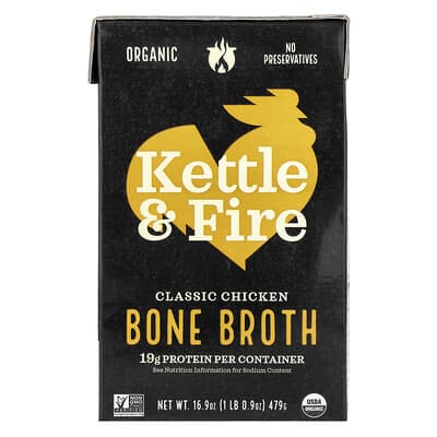 Куриный бульон Kettle & Fire Classic Chicken, 16.9 oz (479 g)